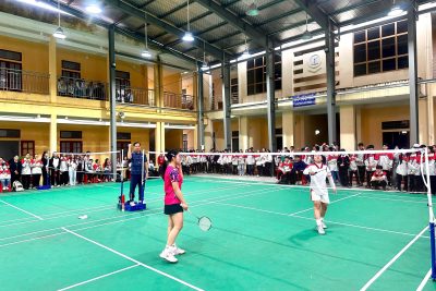 Chung kết giải cầu lông dành cho học sinh do trường THCS Hải Hậu tổ chức vào hồi 16 giờ 30 phút thứ 4 ngày 05/11/2025