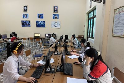 Học sinh trường THCS Hải Hậu tham gia thi IOE cấp quốc gia năm 2026 ca thi sáng ngày 03/4/2026